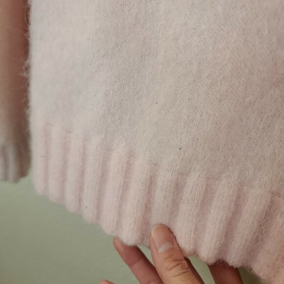 COS Sweater Womens Small Pink Alpaca Wool Blend Fuzzy Knit Casual Basic Work - Picture 5 of 12